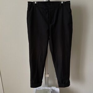Thom Browne New York wool black cropped pant trousers, size 1/ US 2-4